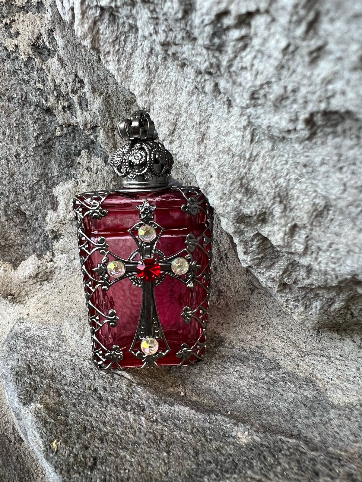 Perfume Oil Bottle - PINK Victorian Bottle