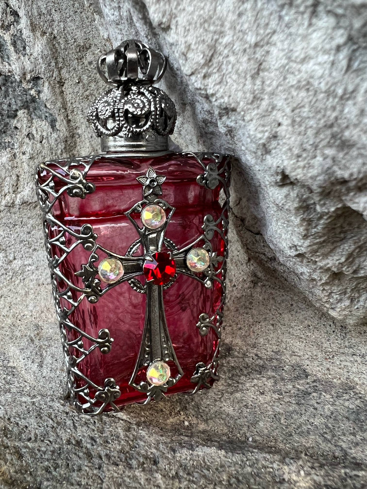 Perfume Oil Bottle - PINK Victorian Bottle