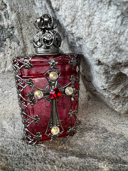 Perfume Oil Bottle - PINK Victorian Bottle