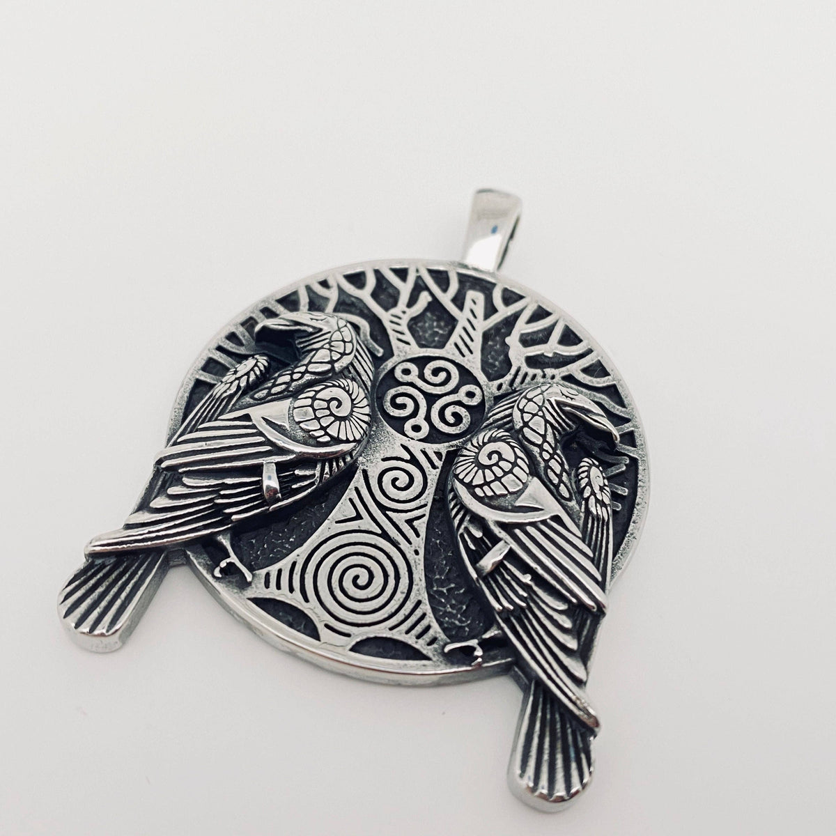 Ravens Triskele Stainless Steel Pendant