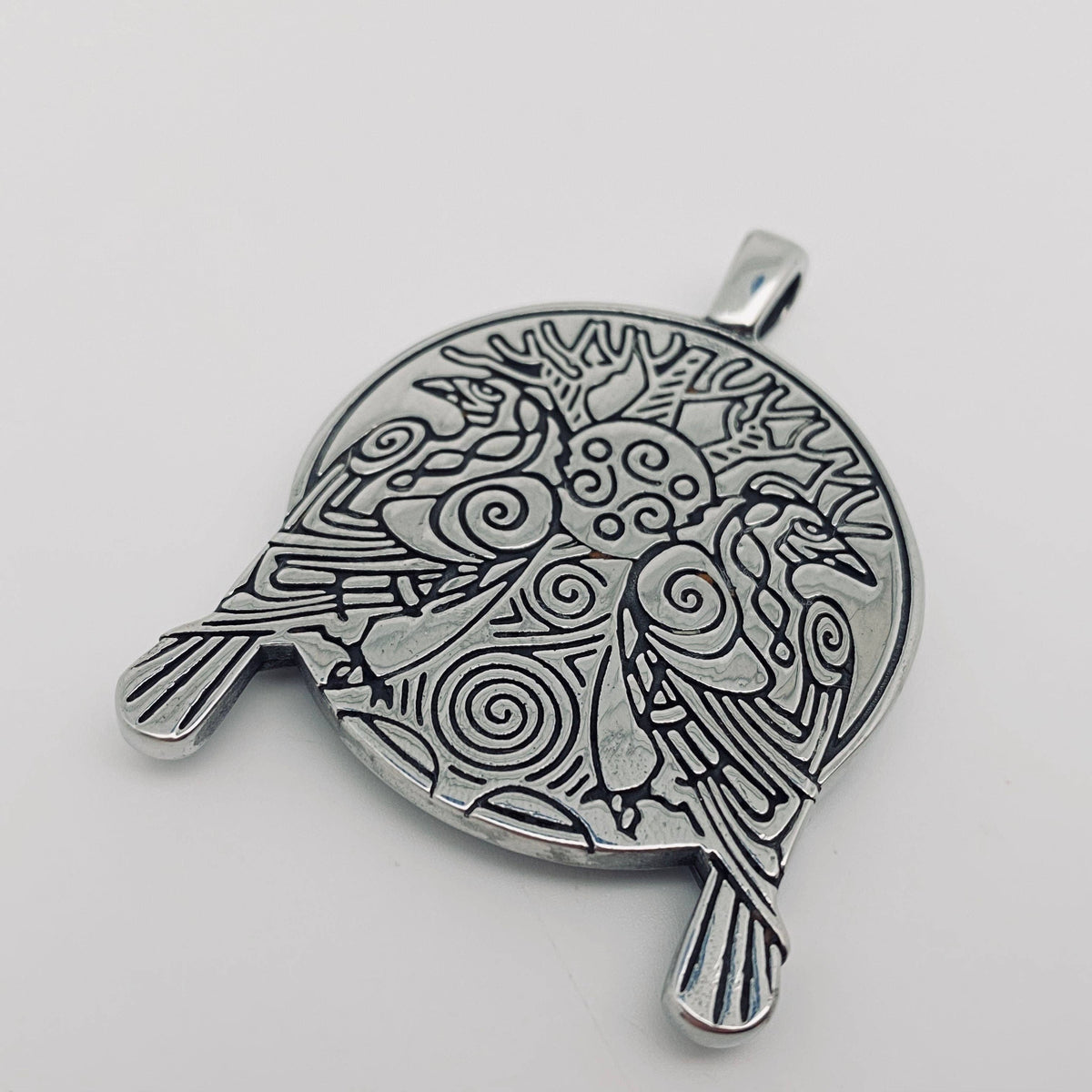 Ravens Triskele Stainless Steel Pendant