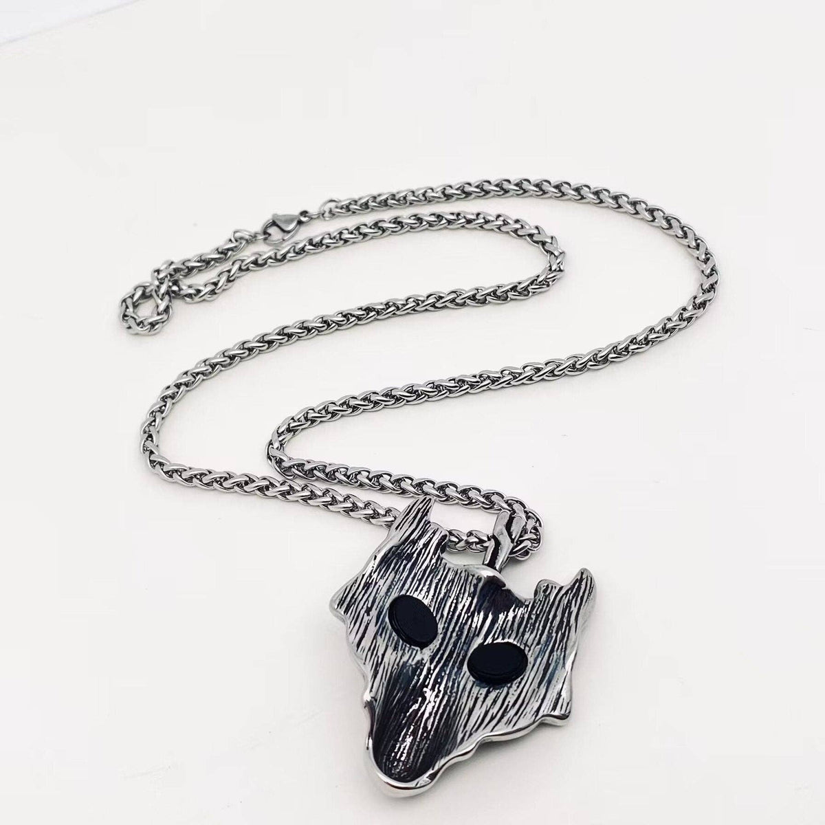 Viking Celtic Wolf Head Amulet Necklace