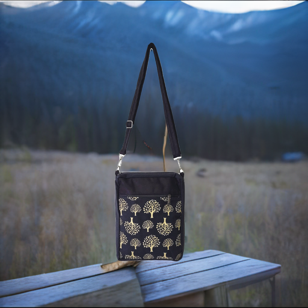 Celtic Sacred Tree Blue Crossbody Bag