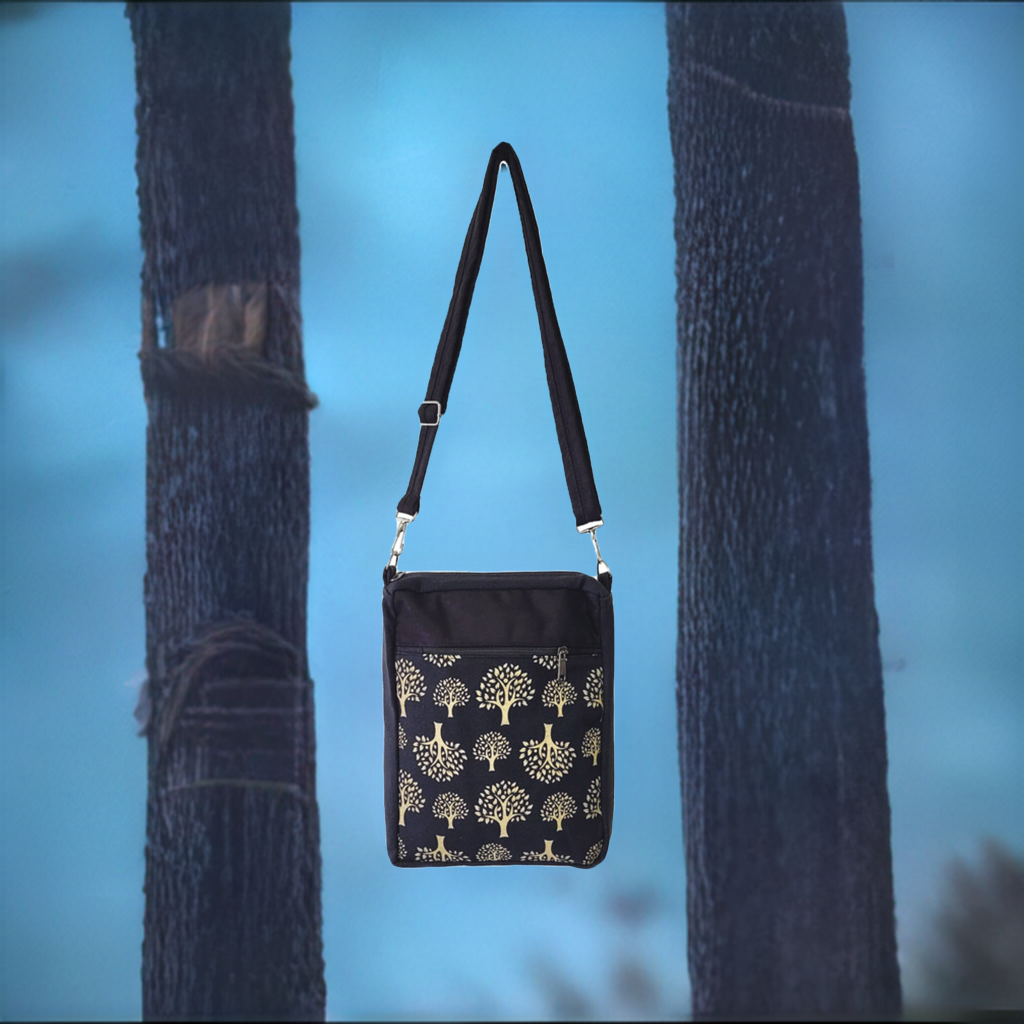 Celtic Sacred Tree Blue Crossbody Bag