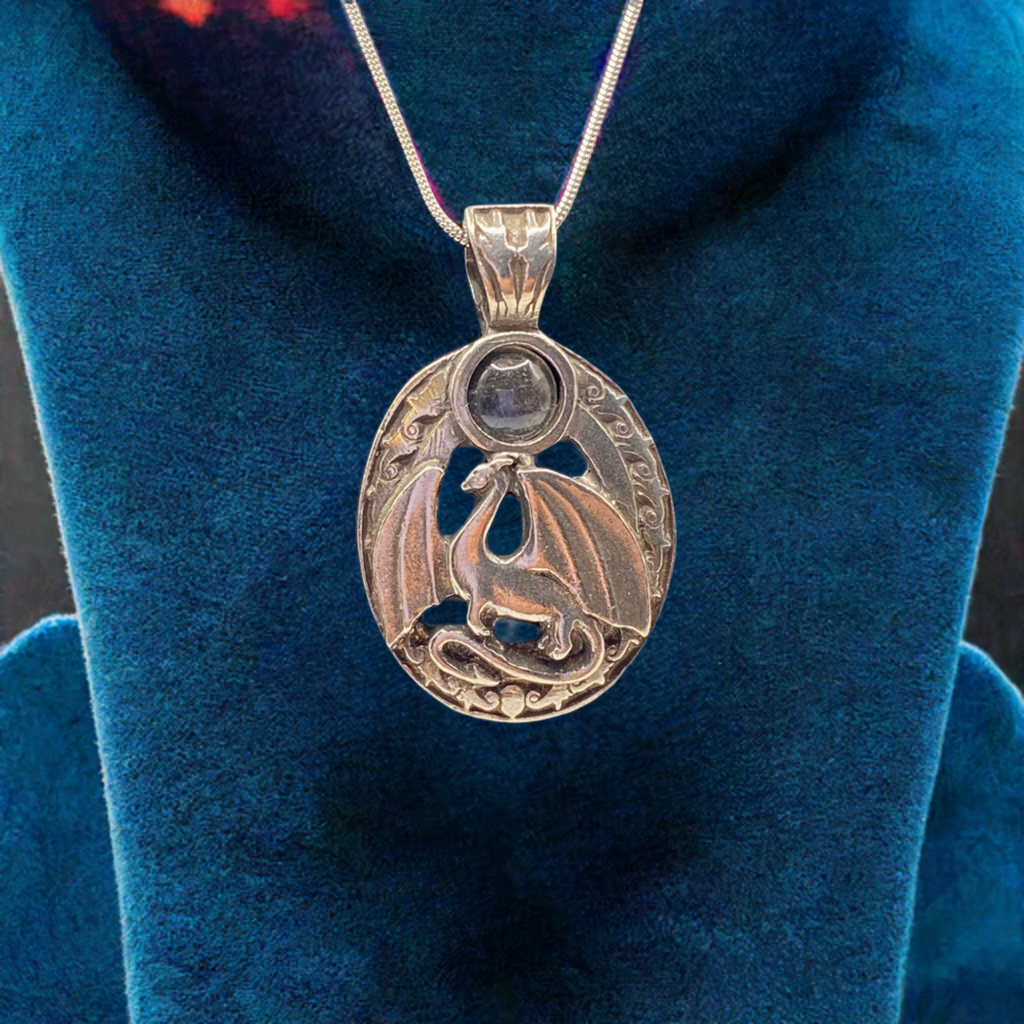 Dragon Pendant with  Labradorite
