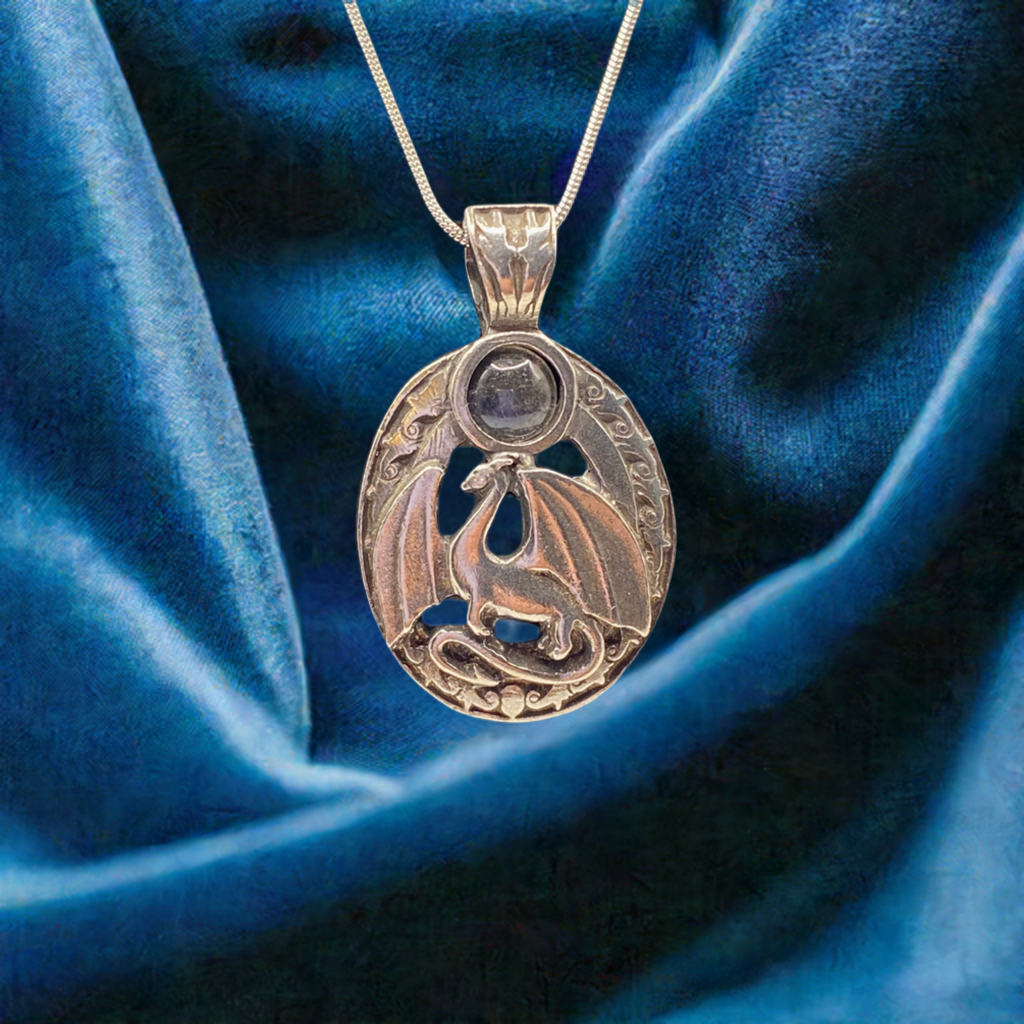 Dragon Pendant with  Labradorite