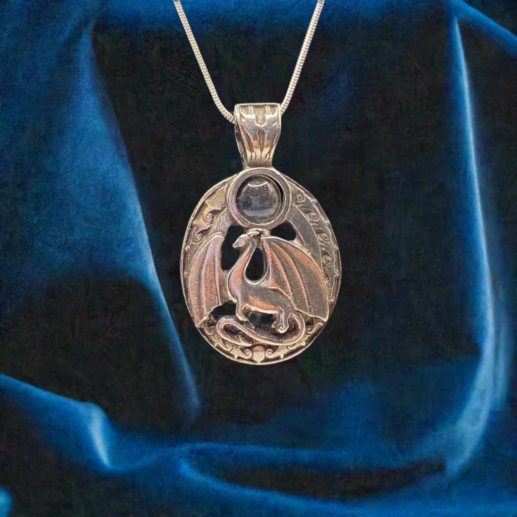 Dragon Pendant with  Labradorite