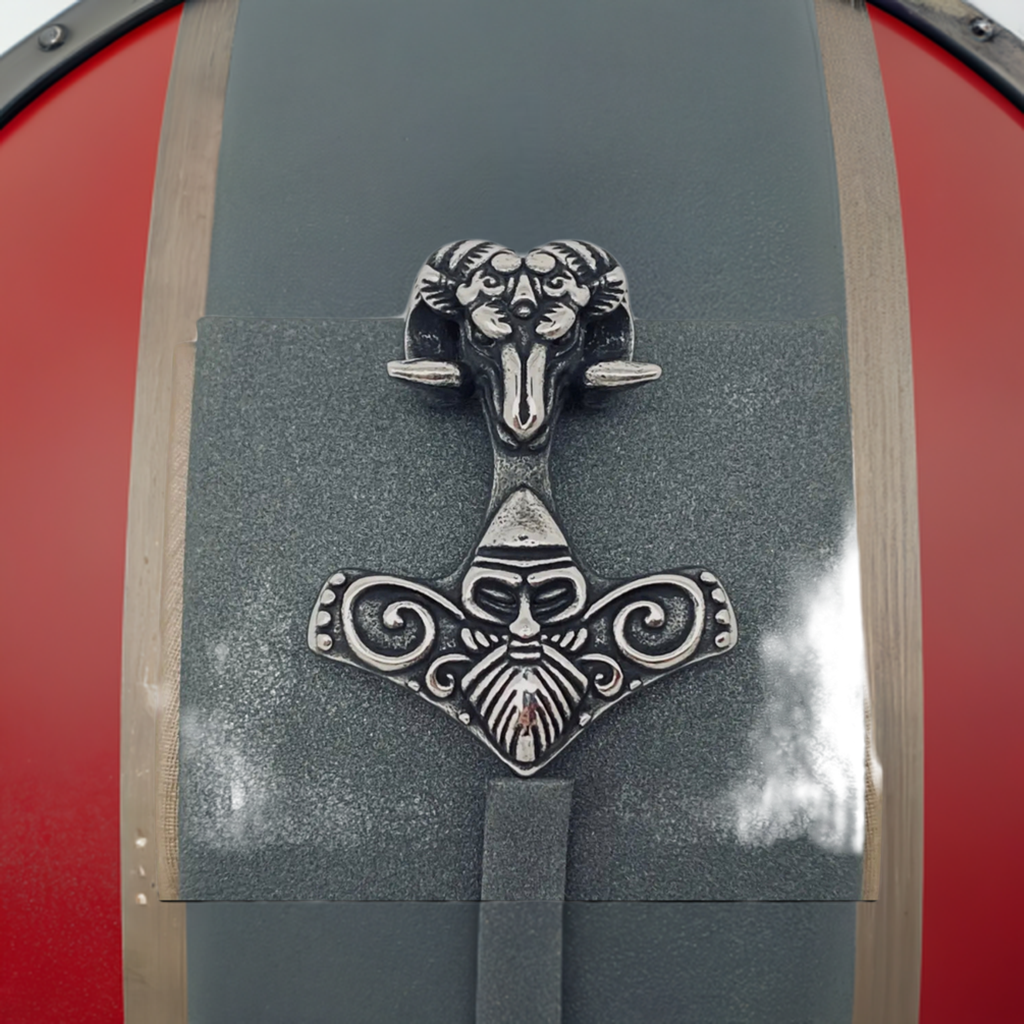 Thor's Hammer Ram's-Head Warrior Pendant