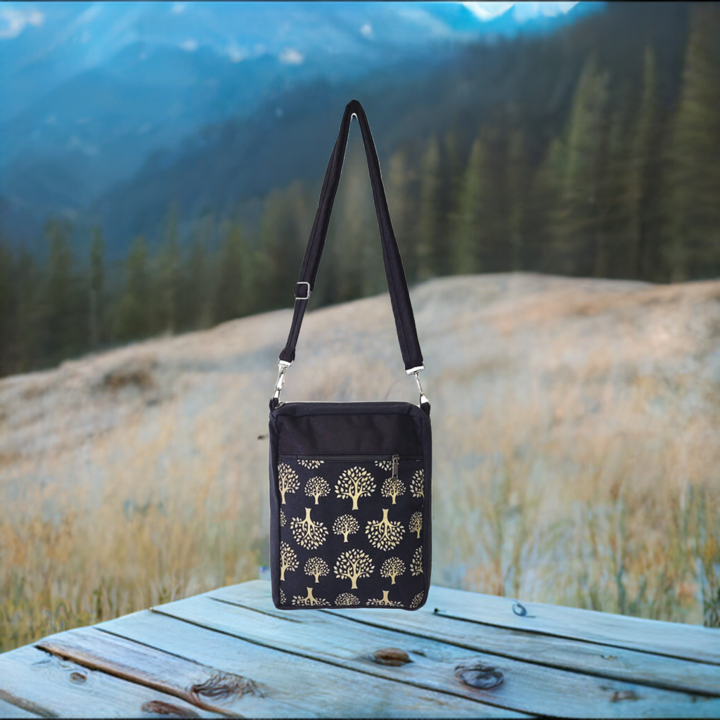 Celtic Sacred Tree Blue Crossbody Bag