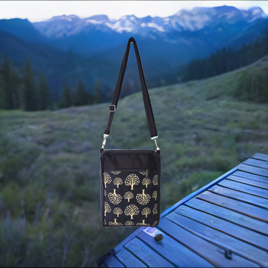 Celtic Sacred Tree Blue Crossbody Bag
