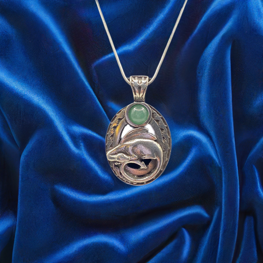 Dragon Pendant with  Aventurine
