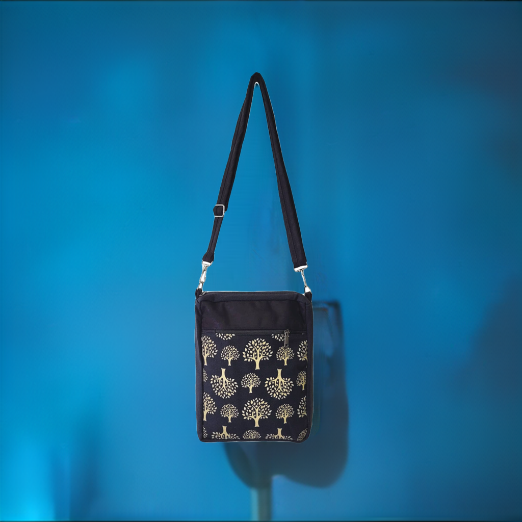 Celtic Sacred Tree Blue Crossbody Bag
