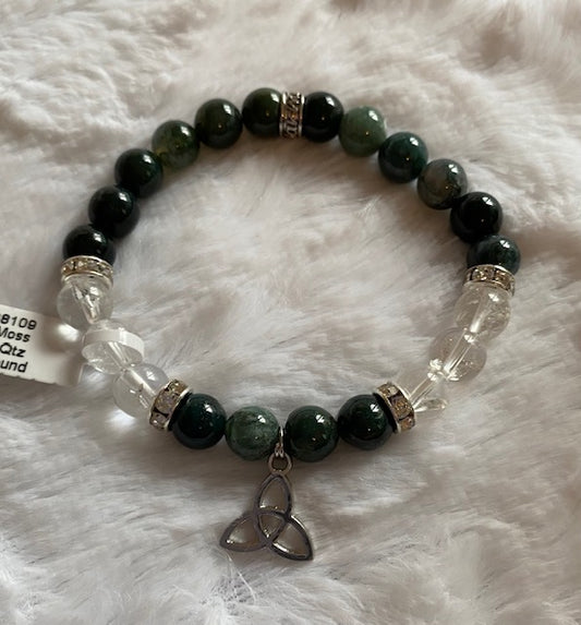 Green Aventurine & Hematite Triquetra Bracelet