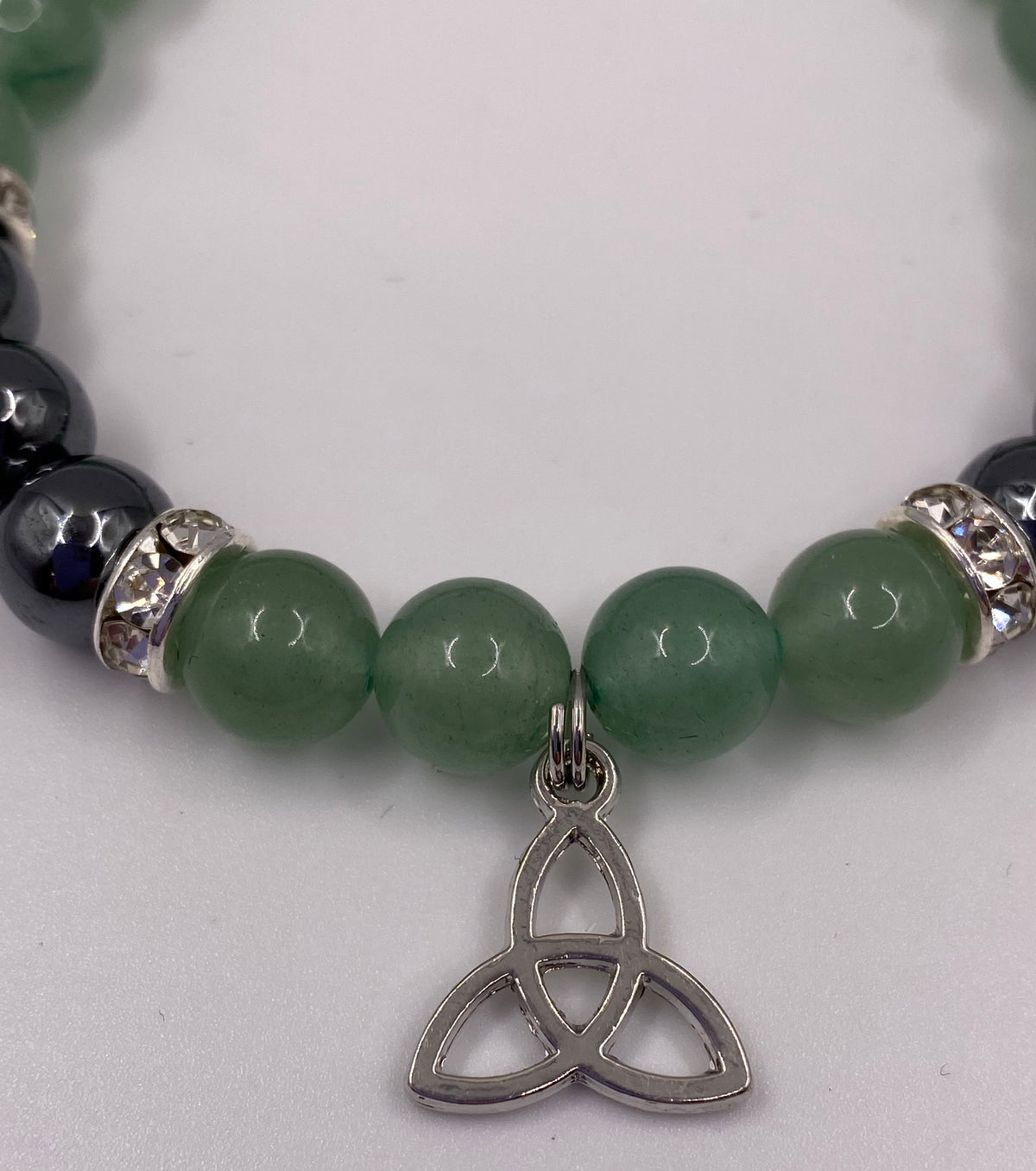 Green Aventurine & Hematite Triquetra Bracelet