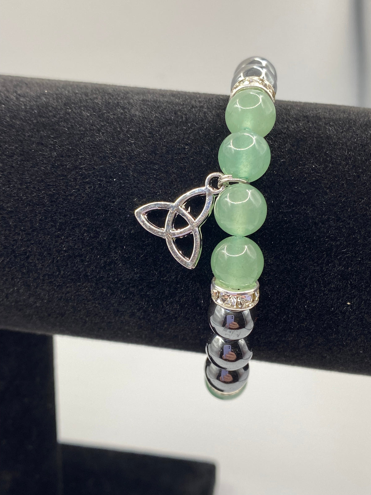 Green Aventurine & Hematite Triquetra Bracelet