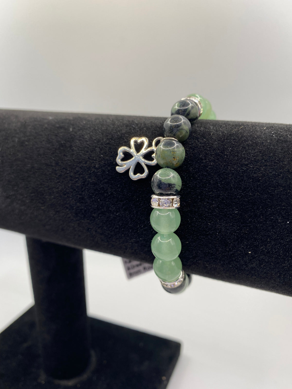 Four-Leaf Clover Jasper & Aventurine Bracelet – Luck & Prosperity