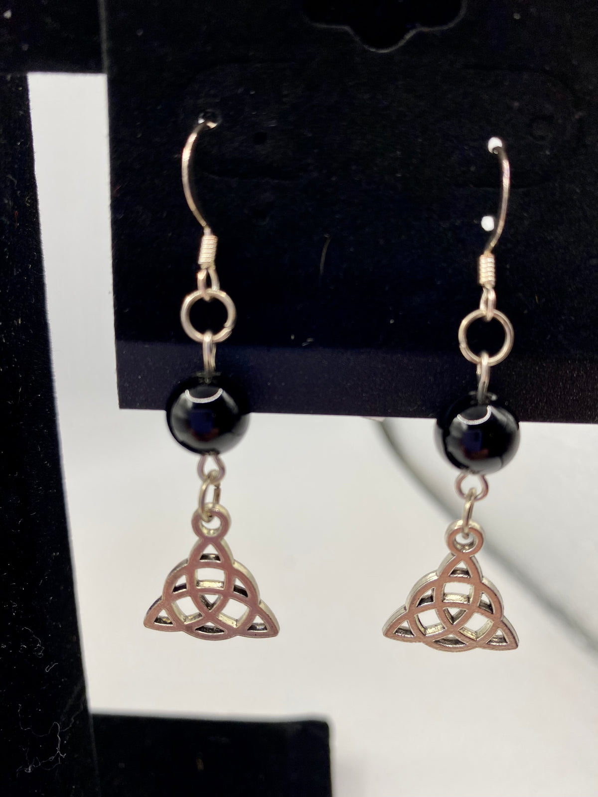 Celtic Knot Gemstone Earrings – Genuine Stone & Surgical Steel