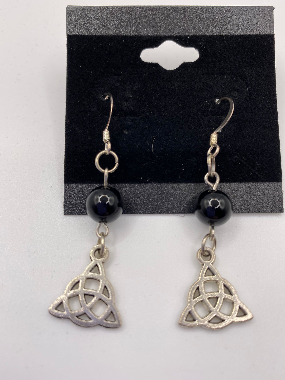 Celtic Knot Gemstone Earrings – Genuine Stone & Surgical Steel