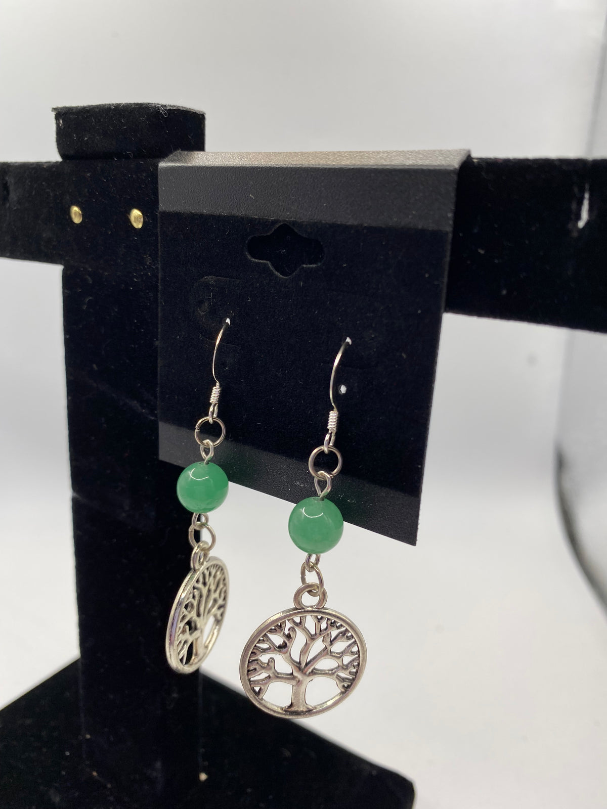 Celtic Tree of Life Gemstone Earrings – Genuine Stone & Surgical Steel