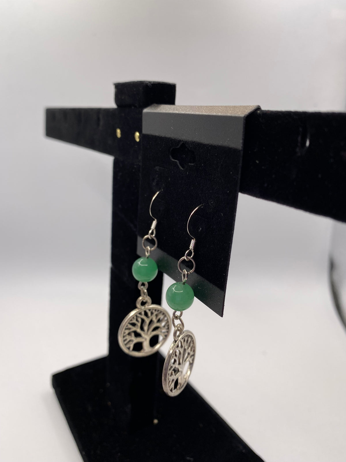 Celtic Tree of Life Gemstone Earrings – Genuine Stone & Surgical Steel