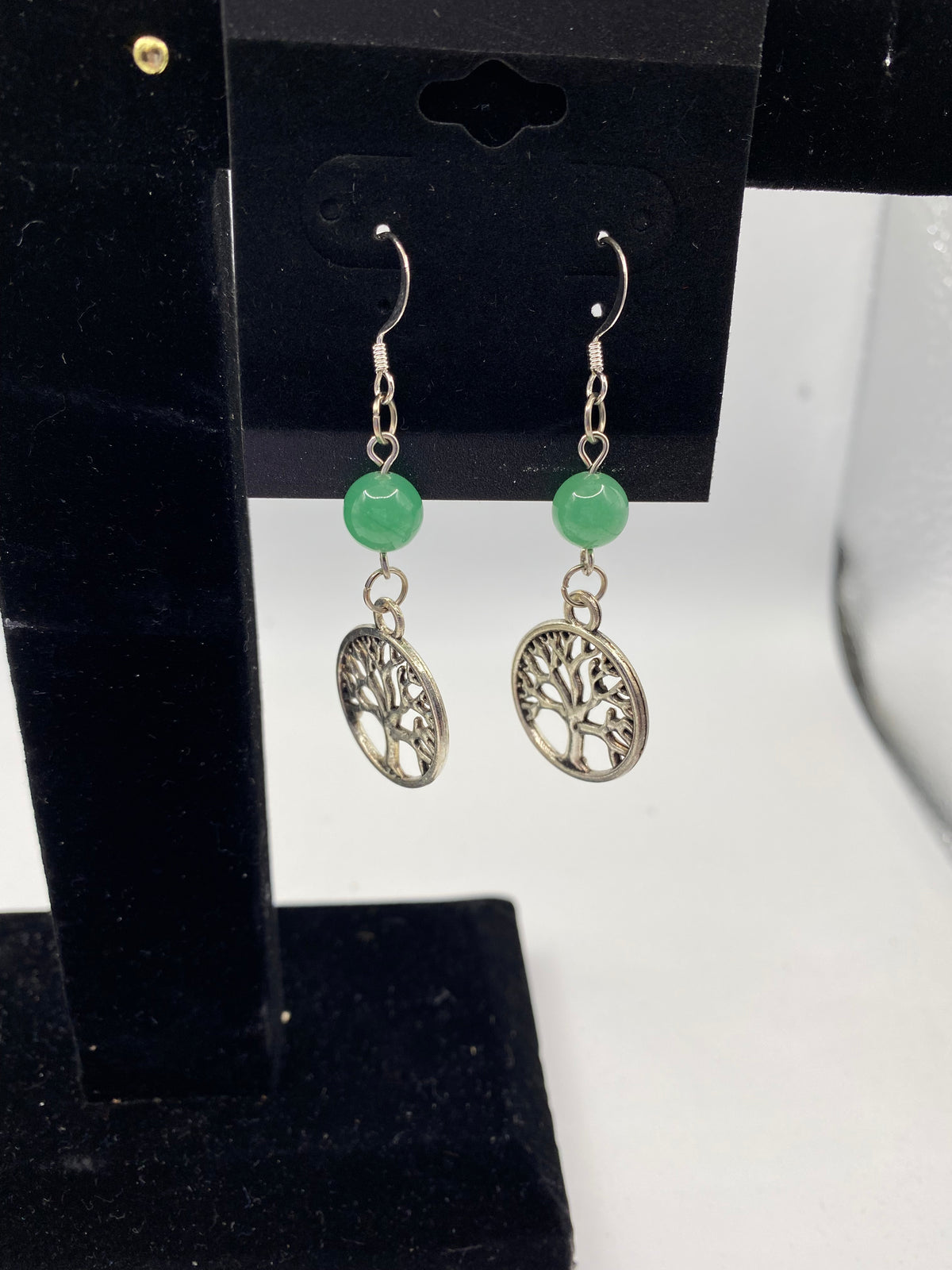 Celtic Tree of Life Gemstone Earrings – Genuine Stone & Surgical Steel