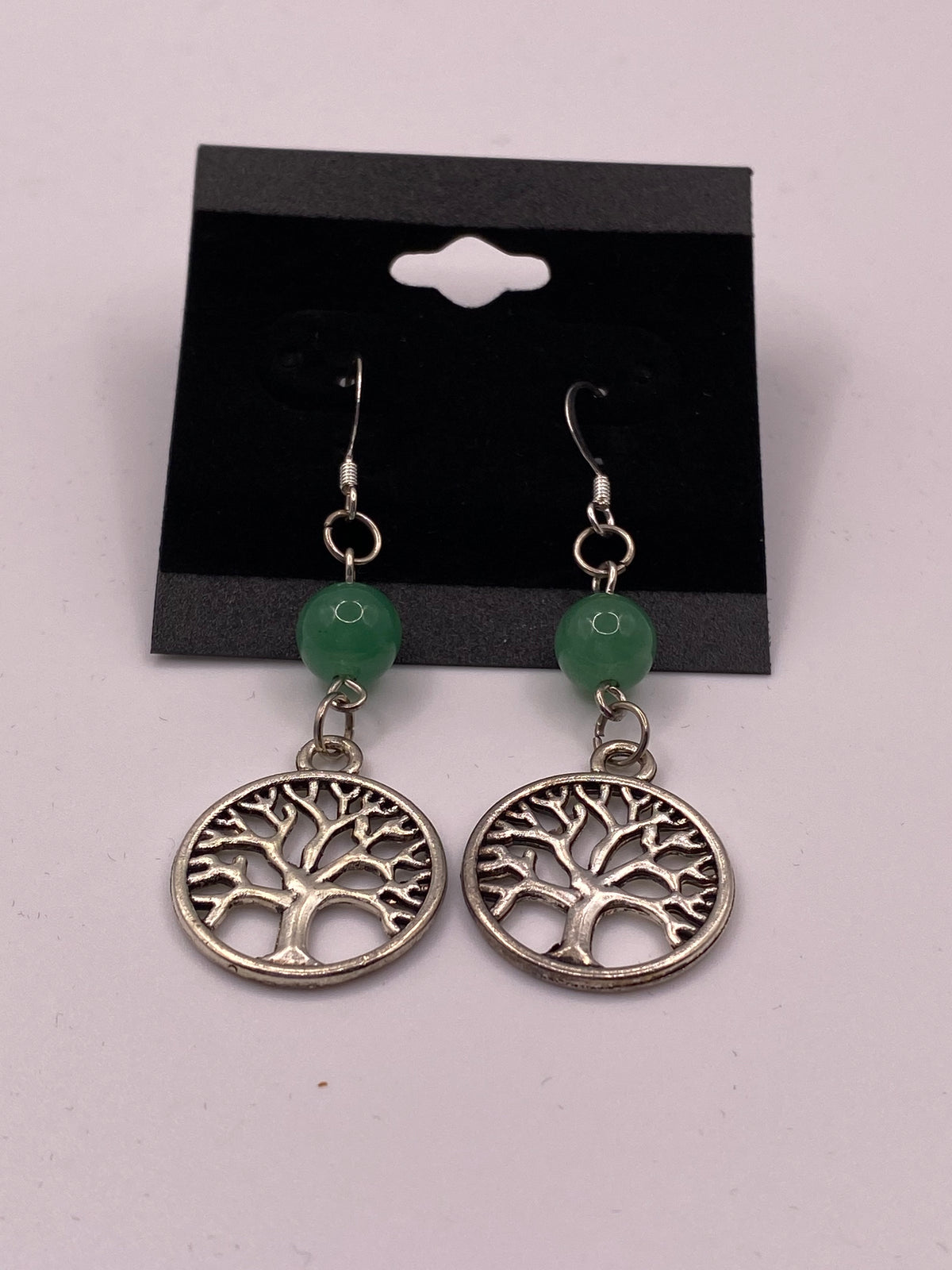 Celtic Tree of Life Gemstone Earrings – Genuine Stone & Surgical Steel