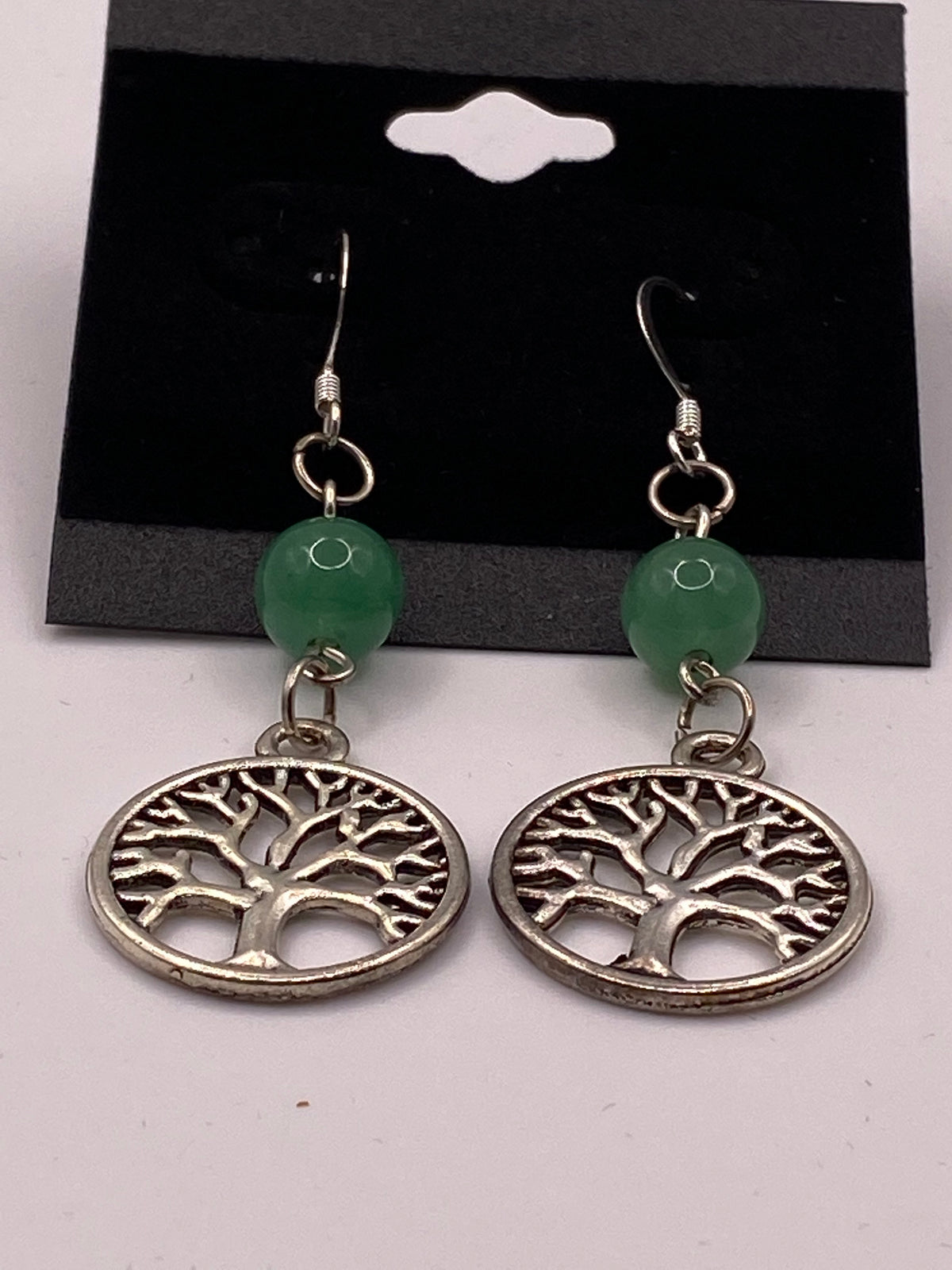 Celtic Tree of Life Gemstone Earrings – Genuine Stone & Surgical Steel