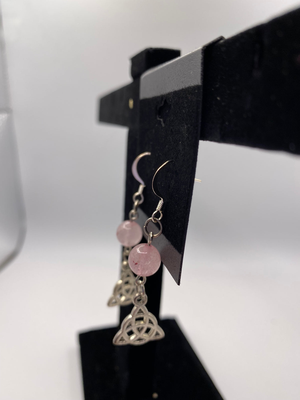 Celtic Knot Gemstone Earrings – Genuine Stone & Surgical Steel