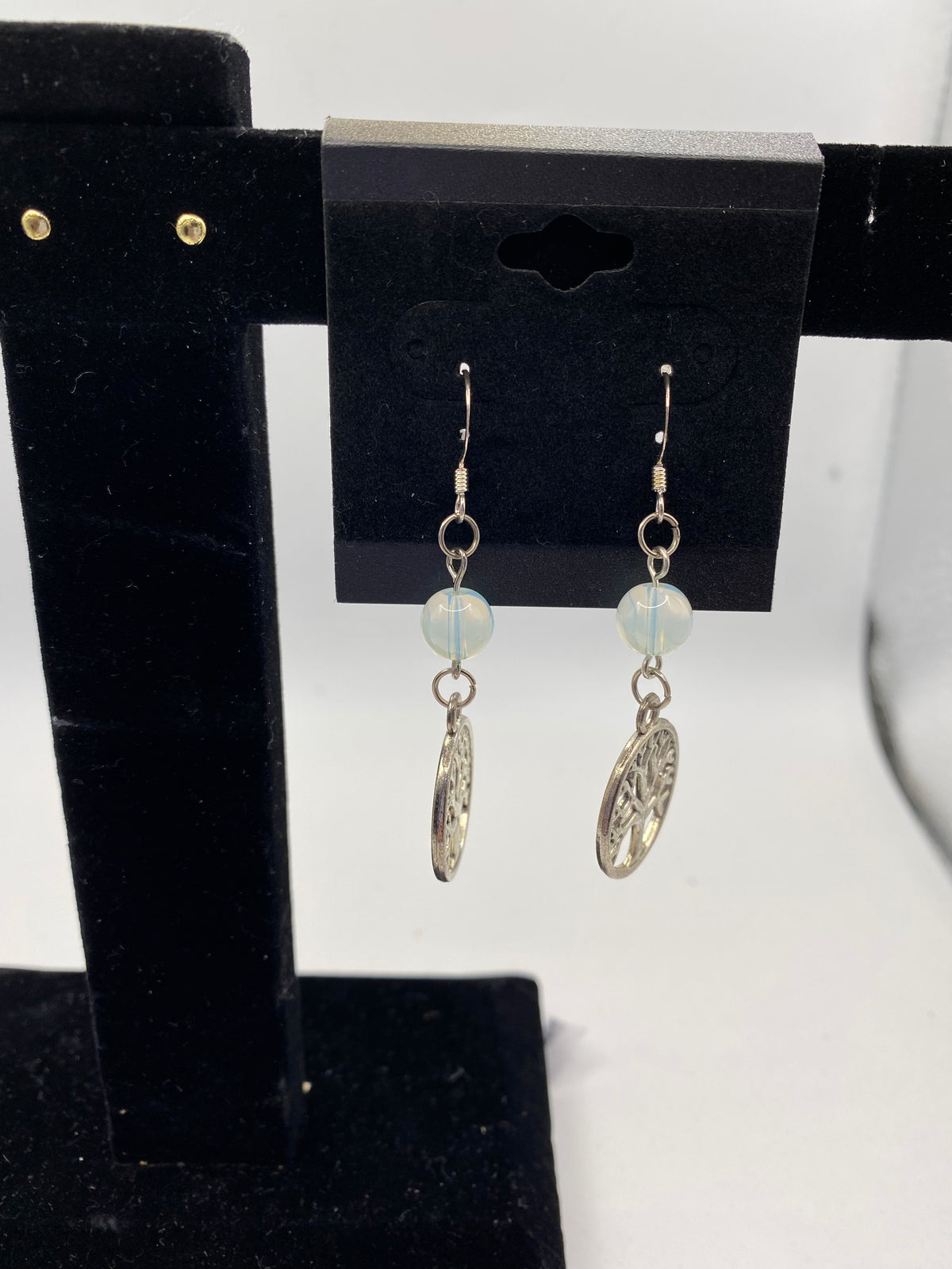 Celtic Tree of Life Gemstone Earrings – Genuine Stone & Surgical Steel