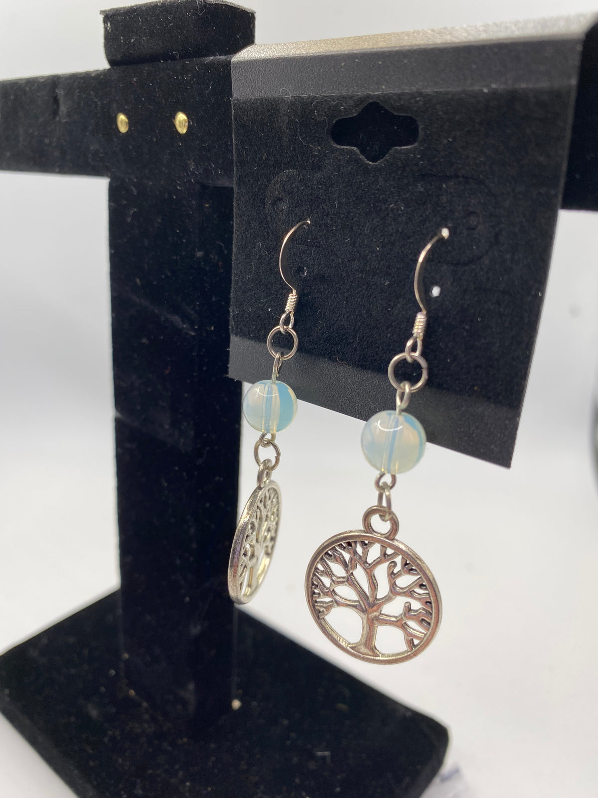 Celtic Tree of Life Gemstone Earrings – Genuine Stone & Surgical Steel