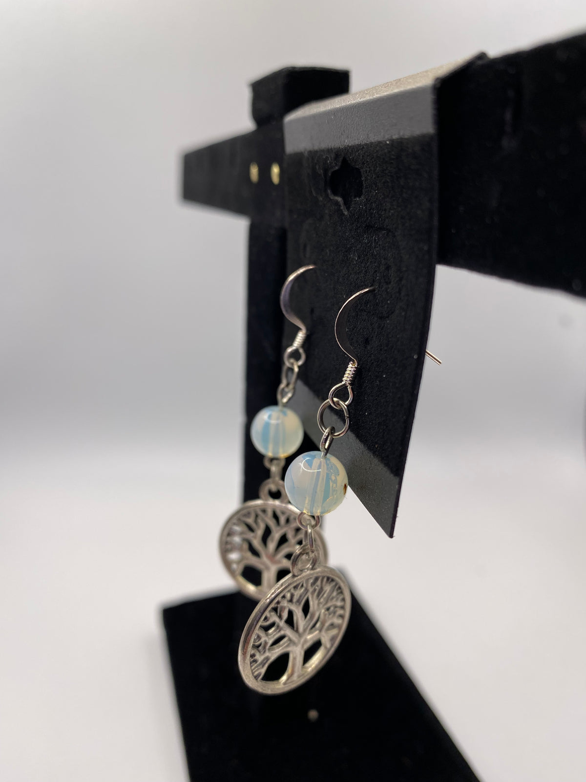 Celtic Tree of Life Gemstone Earrings – Genuine Stone & Surgical Steel