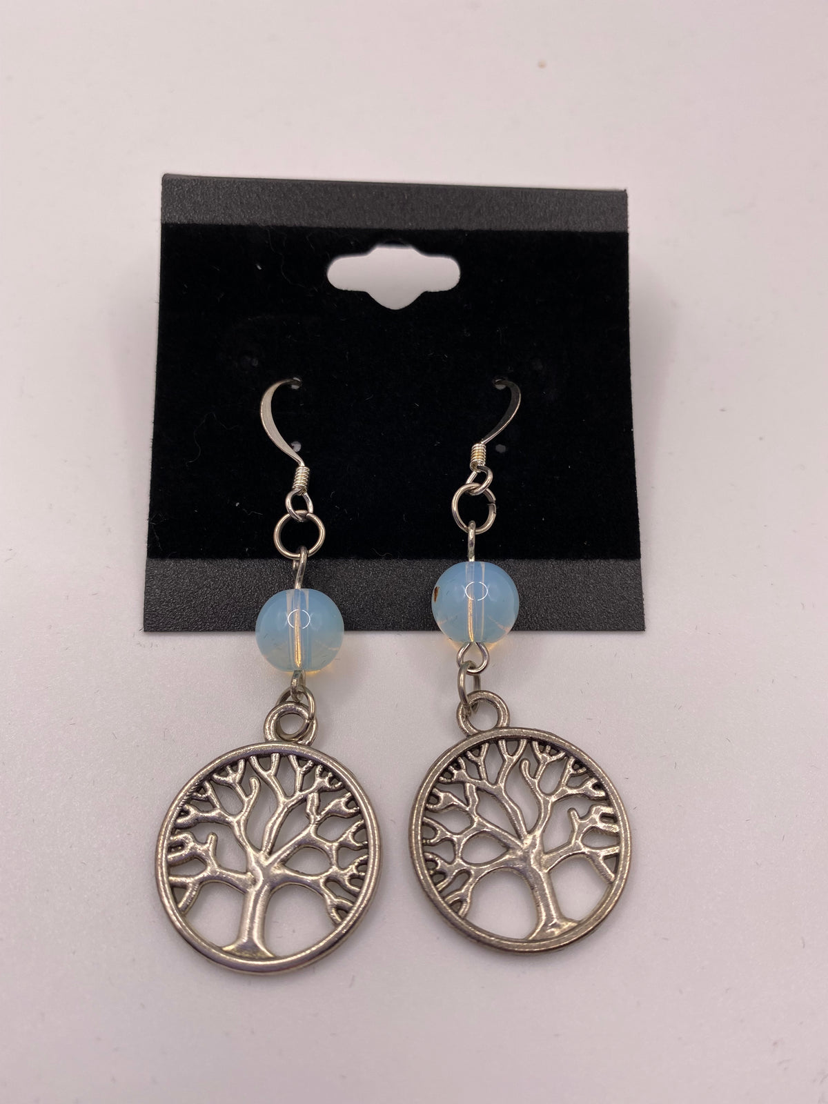 Celtic Tree of Life Gemstone Earrings – Genuine Stone & Surgical Steel