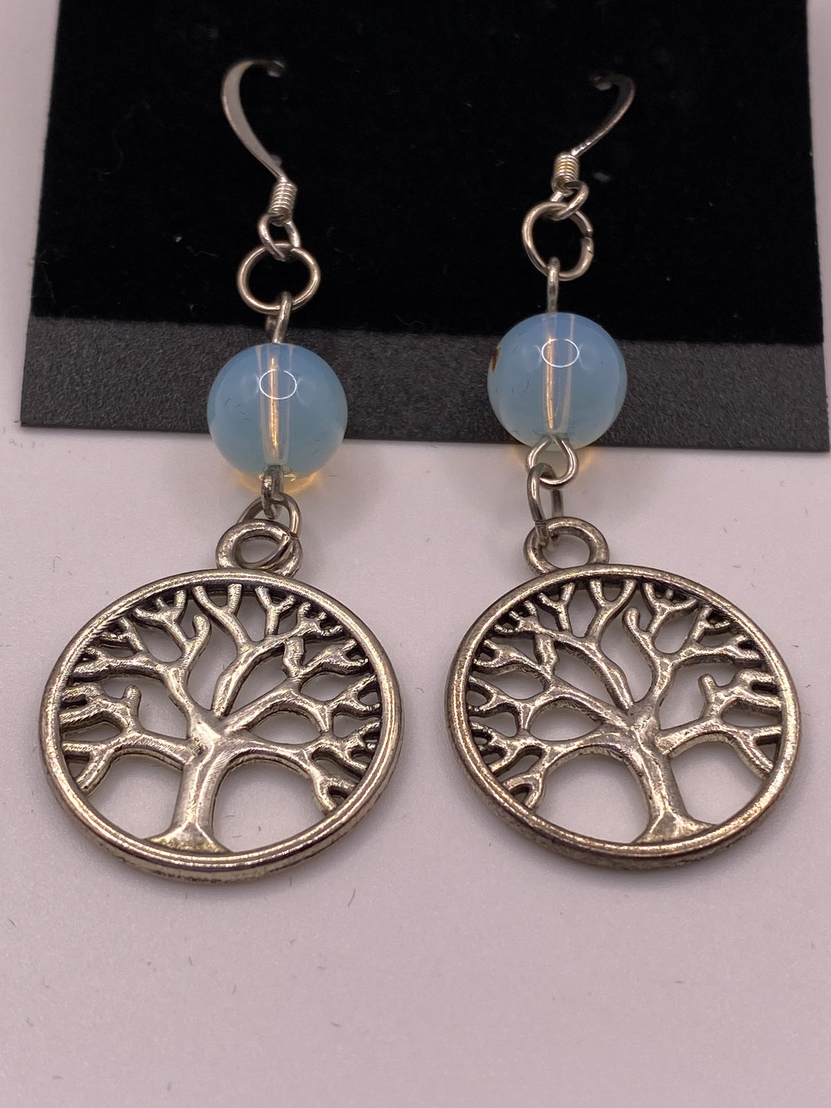 Celtic Tree of Life Gemstone Earrings – Genuine Stone & Surgical Steel