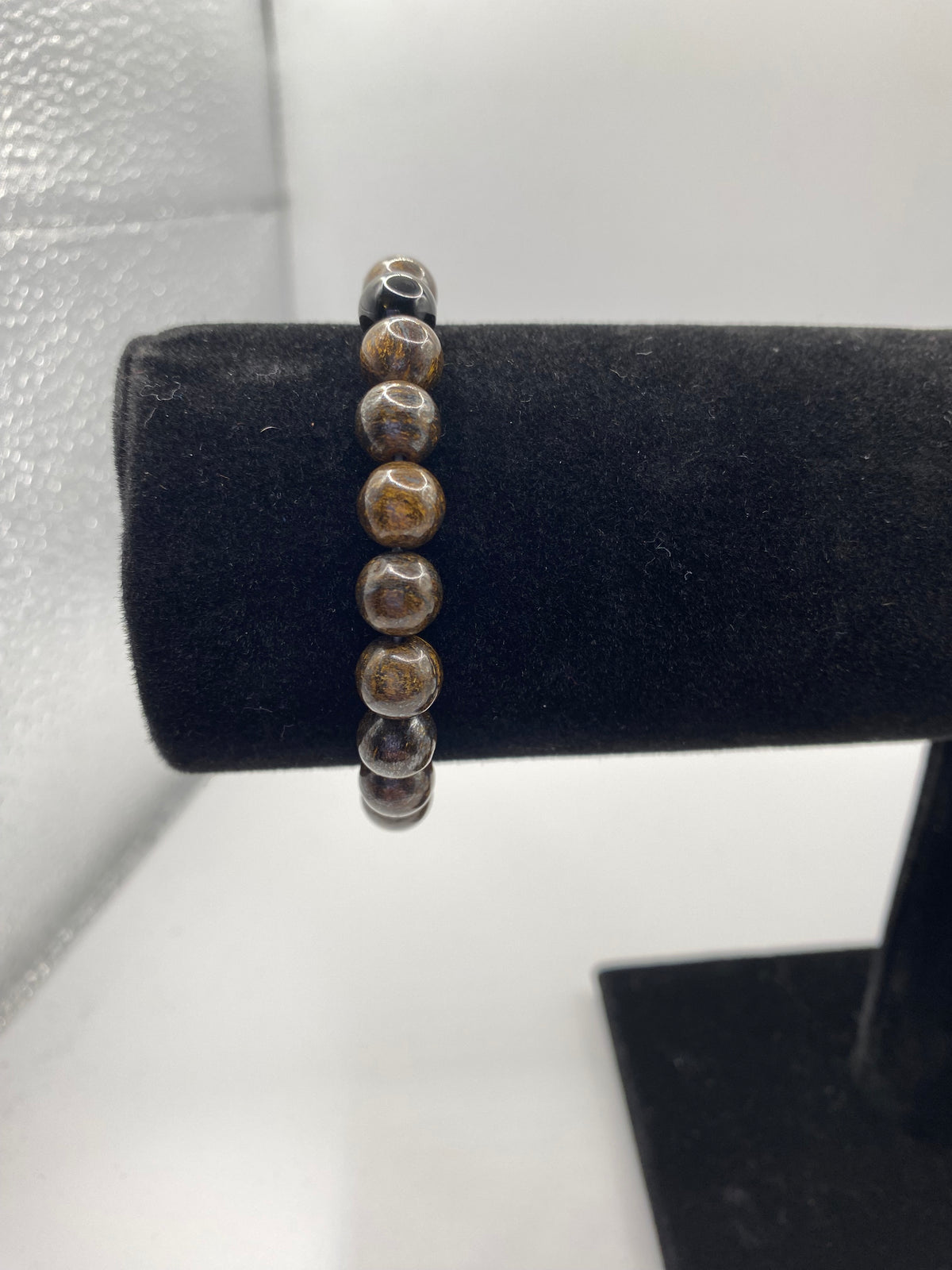 Turtle Charm Bracelet – Bronzite and Rainbow Obsidian