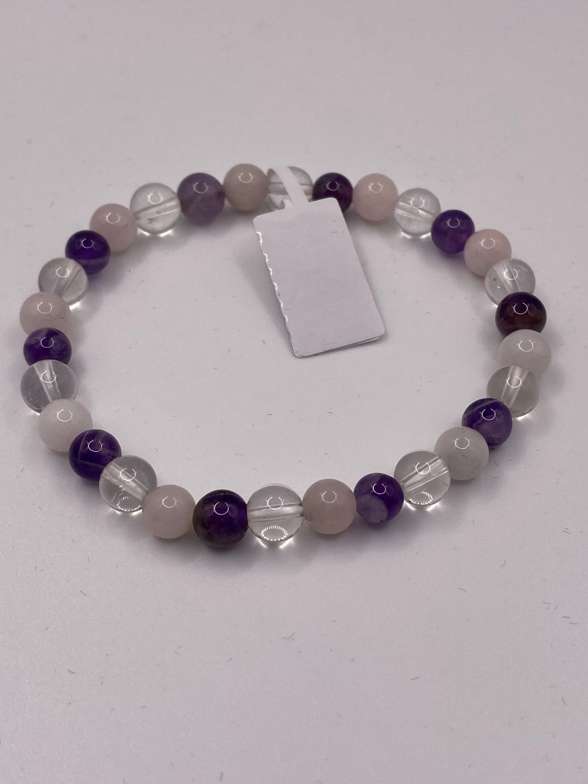 Amethyst & Rose Quartz Stacking Bracelet – Love, Intuition & Healing