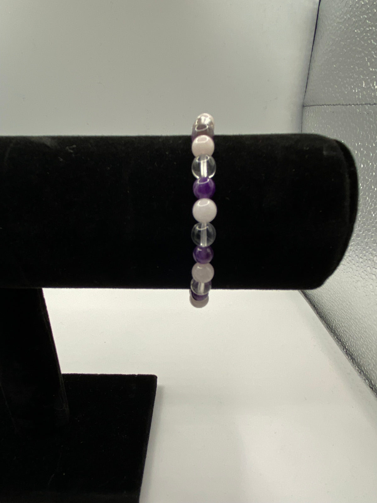 Amethyst & Rose Quartz Stacking Bracelet – Love, Intuition & Healing