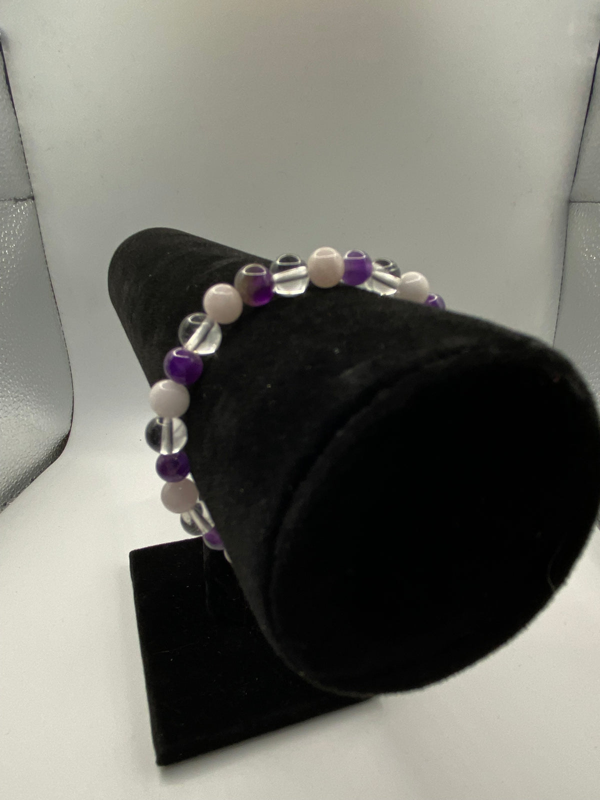 Amethyst & Rose Quartz Stacking Bracelet – Love, Intuition & Healing