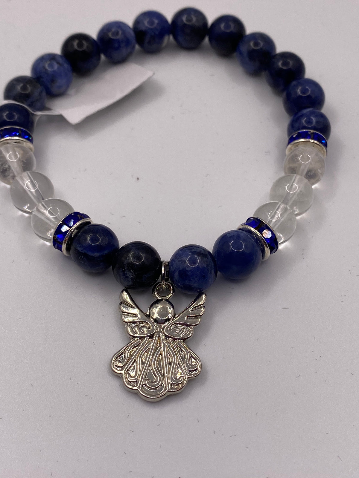 Sodalite Angel Charm Bracelet – Calm, Truth & Intuition