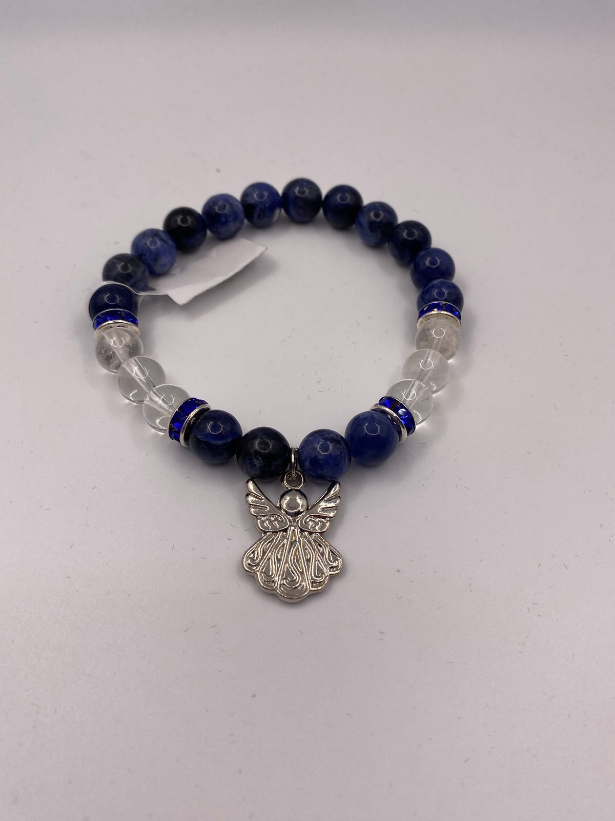 Sodalite Angel Charm Bracelet – Calm, Truth & Intuition