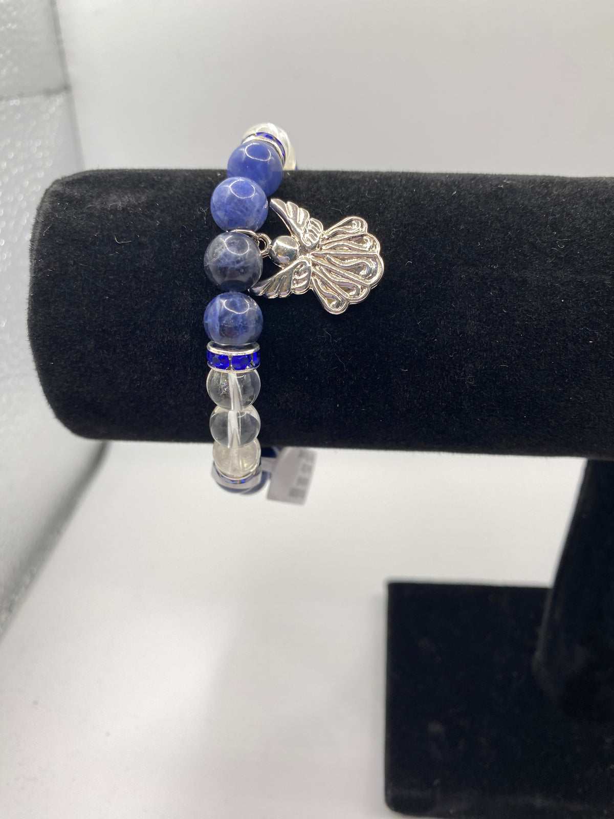 Sodalite Angel Charm Bracelet – Calm, Truth & Intuition